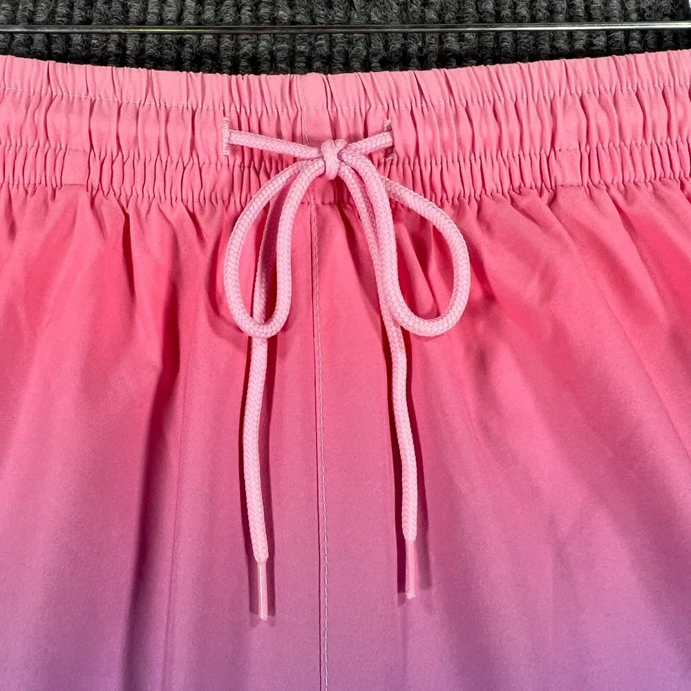 Caribbean Swim Shorts Mens 3XB Big Blue Pink Lined Ocean Beach Pool New